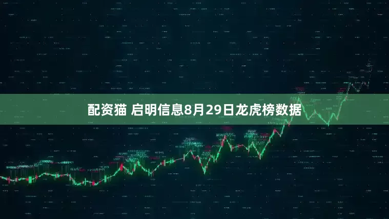 配资猫 启明信息8月29日龙虎榜数据
